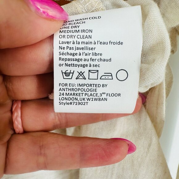 Anthropologie Tiny Sammi Sequined Puff Sleeve Boho Top Blouse Neutral XS - Picture 10 of 10